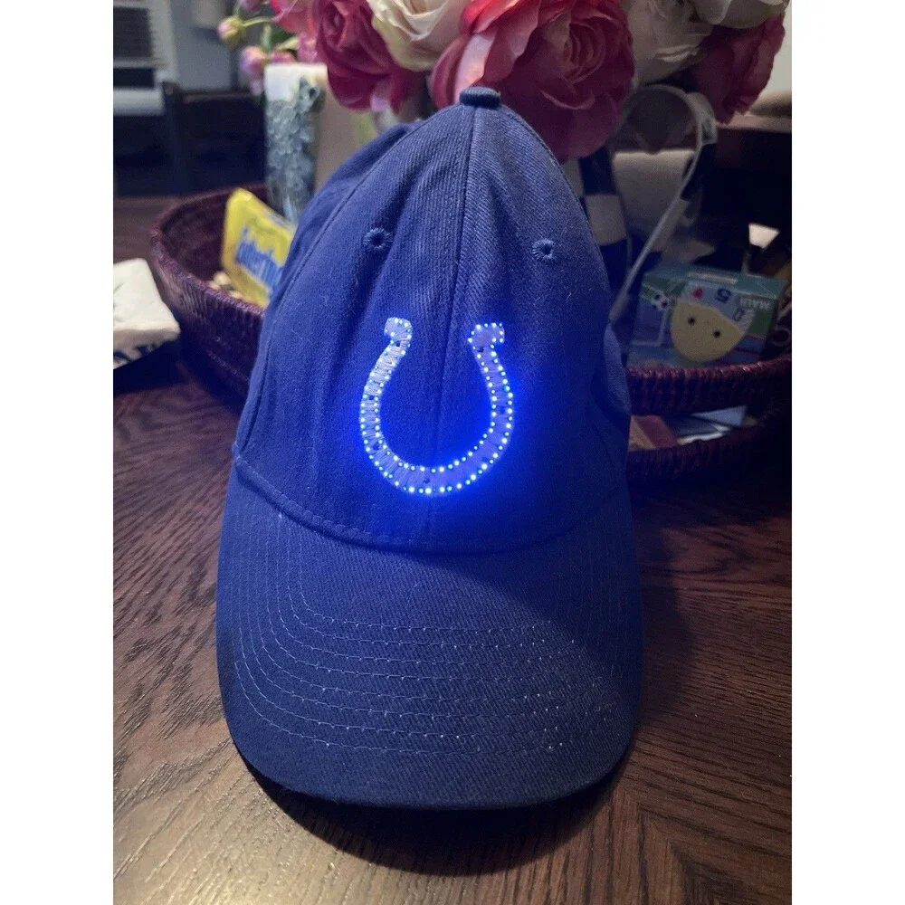 Light Up Logo 7 Indianapolis Colts Hat Cap  NFL Fiber Optic Lightwear